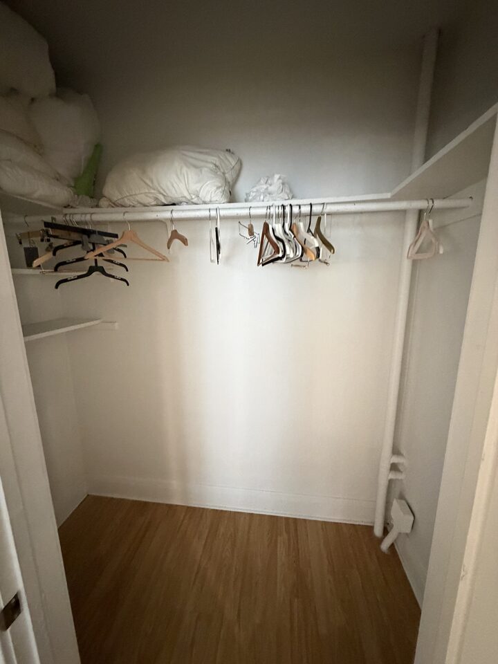 Closet with hanging space