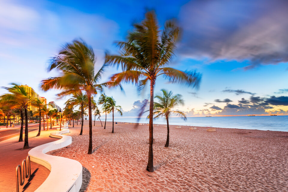 Fort Lauderdale beach and the Atlantic seen from the air